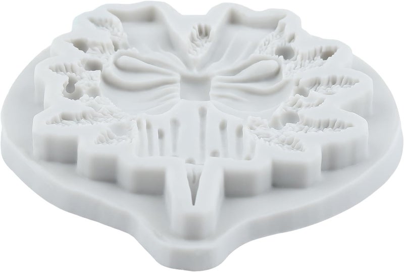 TAOXIBEI Christmas Silicone Mold Bow Christmas Candle Polymer Clay Molds for DIY Crafts Epoxy Resin Casting Air Dry Polymer Clay Plaster Jewelry Making - Image 3